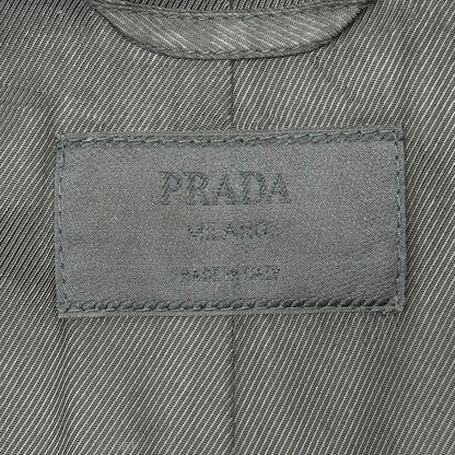 PRADA 1996 Archive Leather Nylon Docking Vest Black Size M