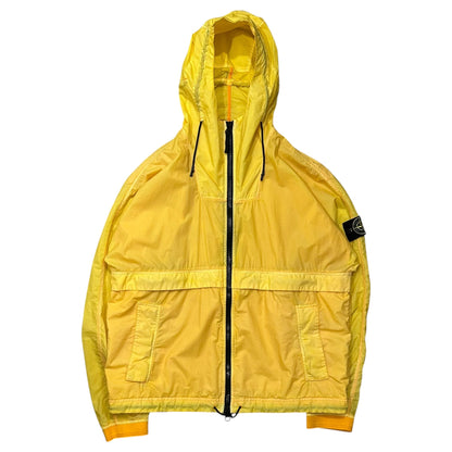 STONE ISLAND 18SS Resin Poplin Hooded Jacket Yellow Size XL
