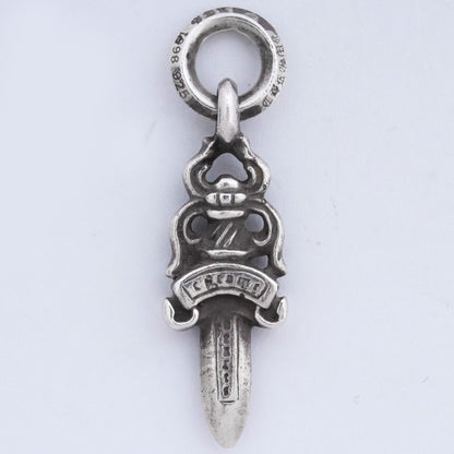 CHROME HEARTS #5 Dagger Charm Necklace Silver Size #5