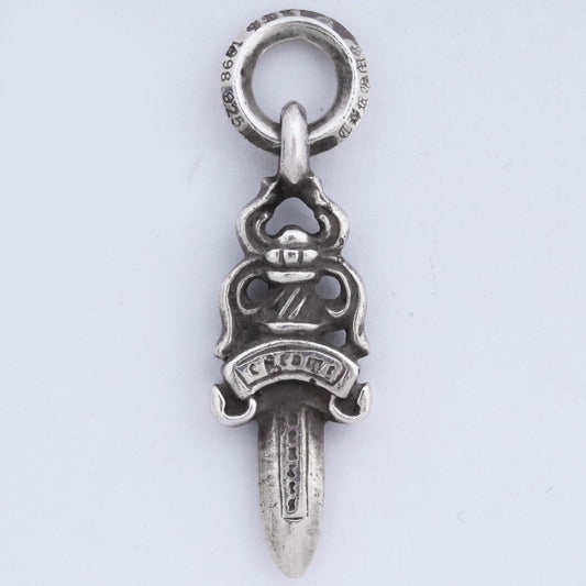 CHROME HEARTS #5 Dagger Charm Necklace Silver Size #5