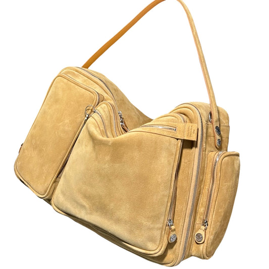 Acne Studios Camero Hotel Suede Shoulder Bag Beige