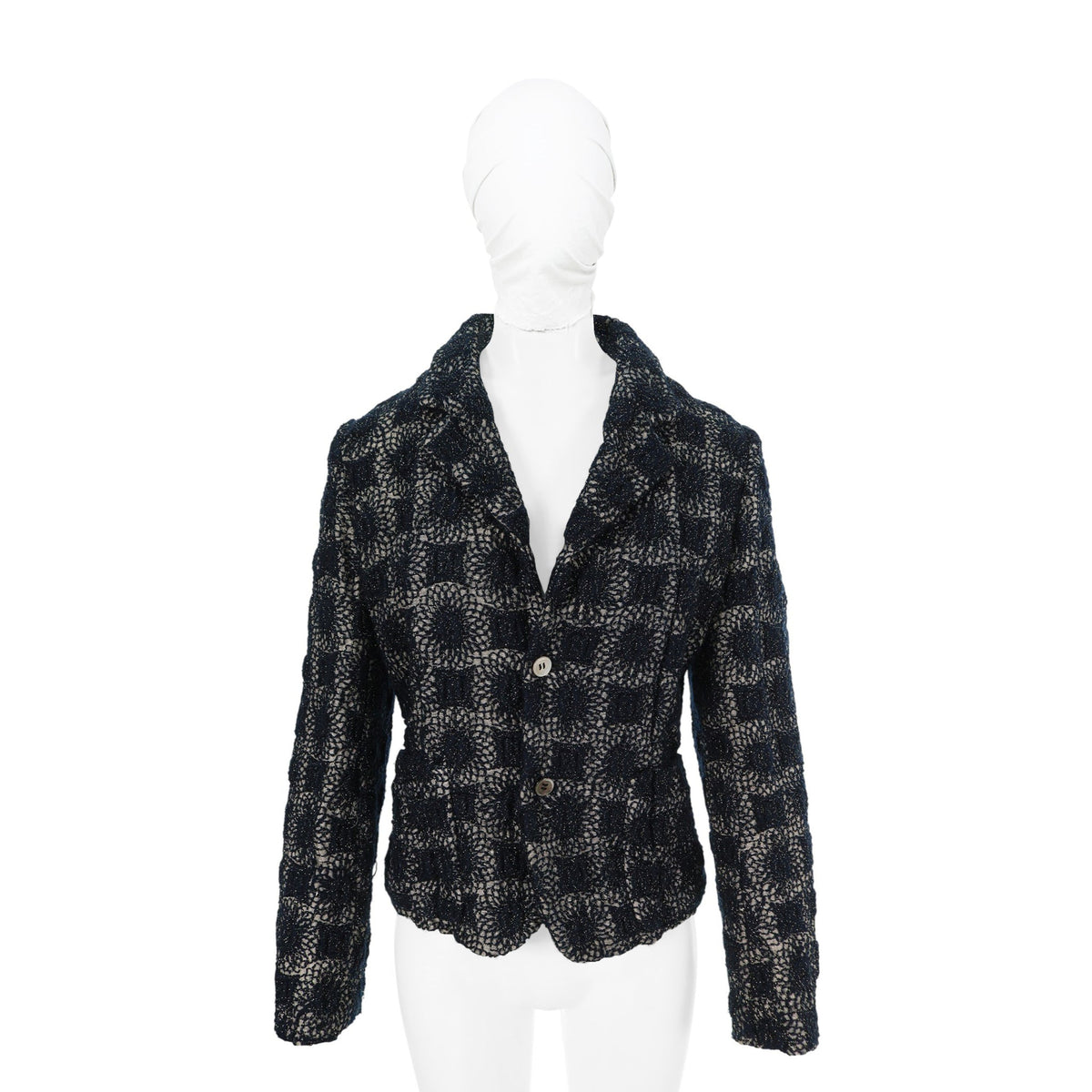 COMME des GARCONS 1995 A/W Nylon Wool Jacket Navy Size S