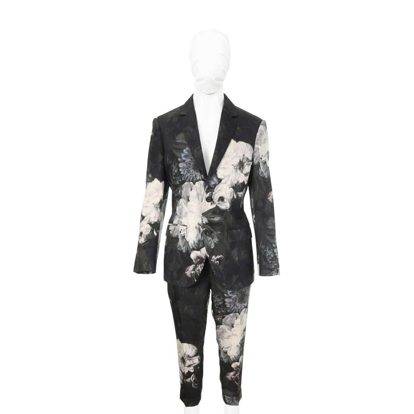 Alexander McQUEEN 2016 A/W Silk Pants Black/White Size 44
