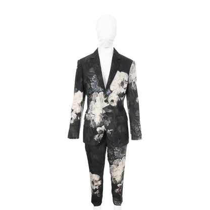 Alexander McQUEEN 2016 A/W Silk Pants Black/White Size 44