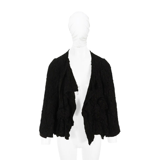 COMME des GARCONS 2012 S/S Black Nylon Linen Jacket Size XS