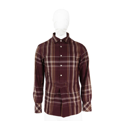 NUMBER (N)INE 2009 S/S Cotton Silk Long Sleeve Shirt Bordeaux Size 2