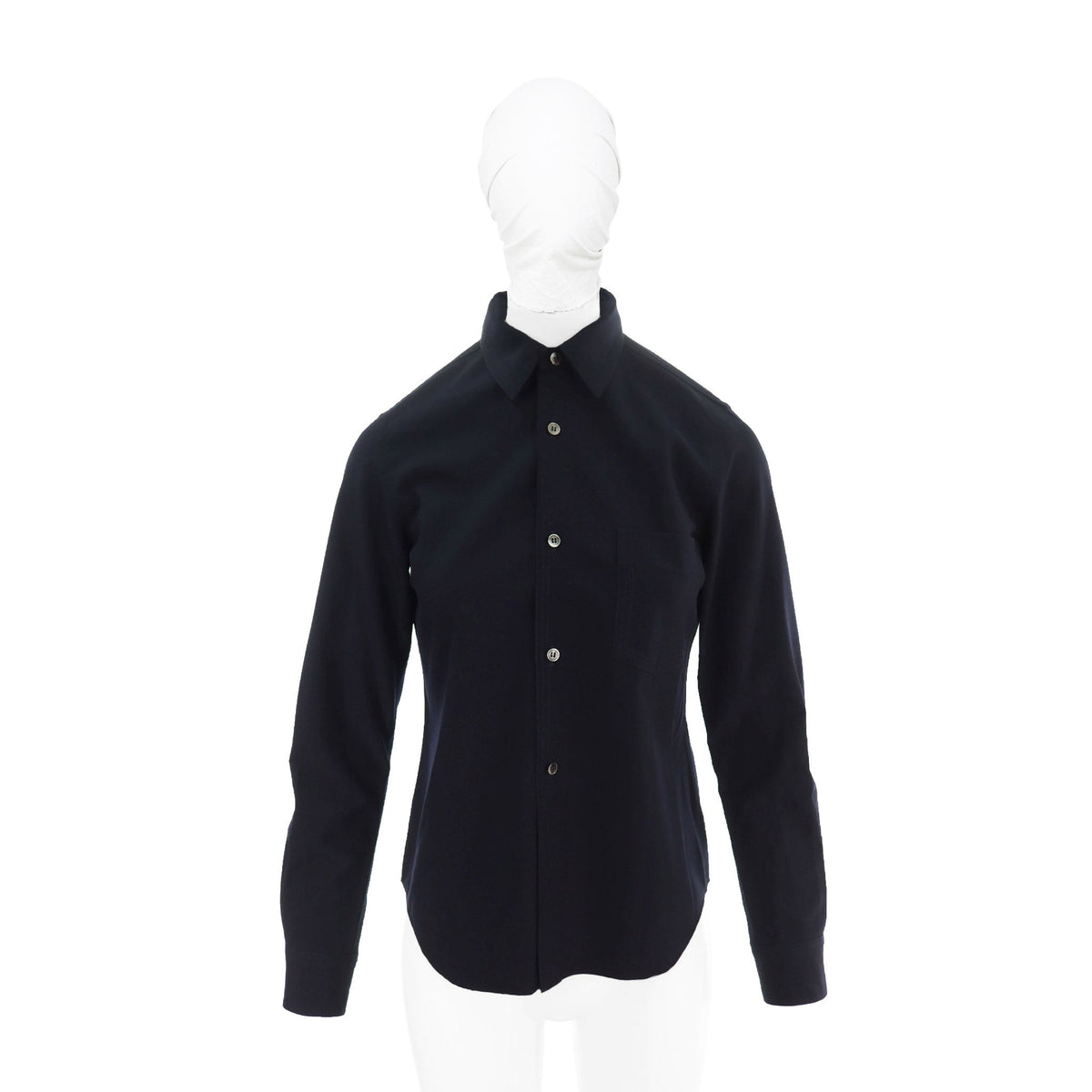 COMME des GARCONS 2006 A/W Black Wool Sleeve Shirt Size SS