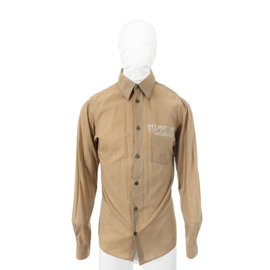 Helmut Lang 2004SS Cotton Long Sleeve Shirt Beige Size 38