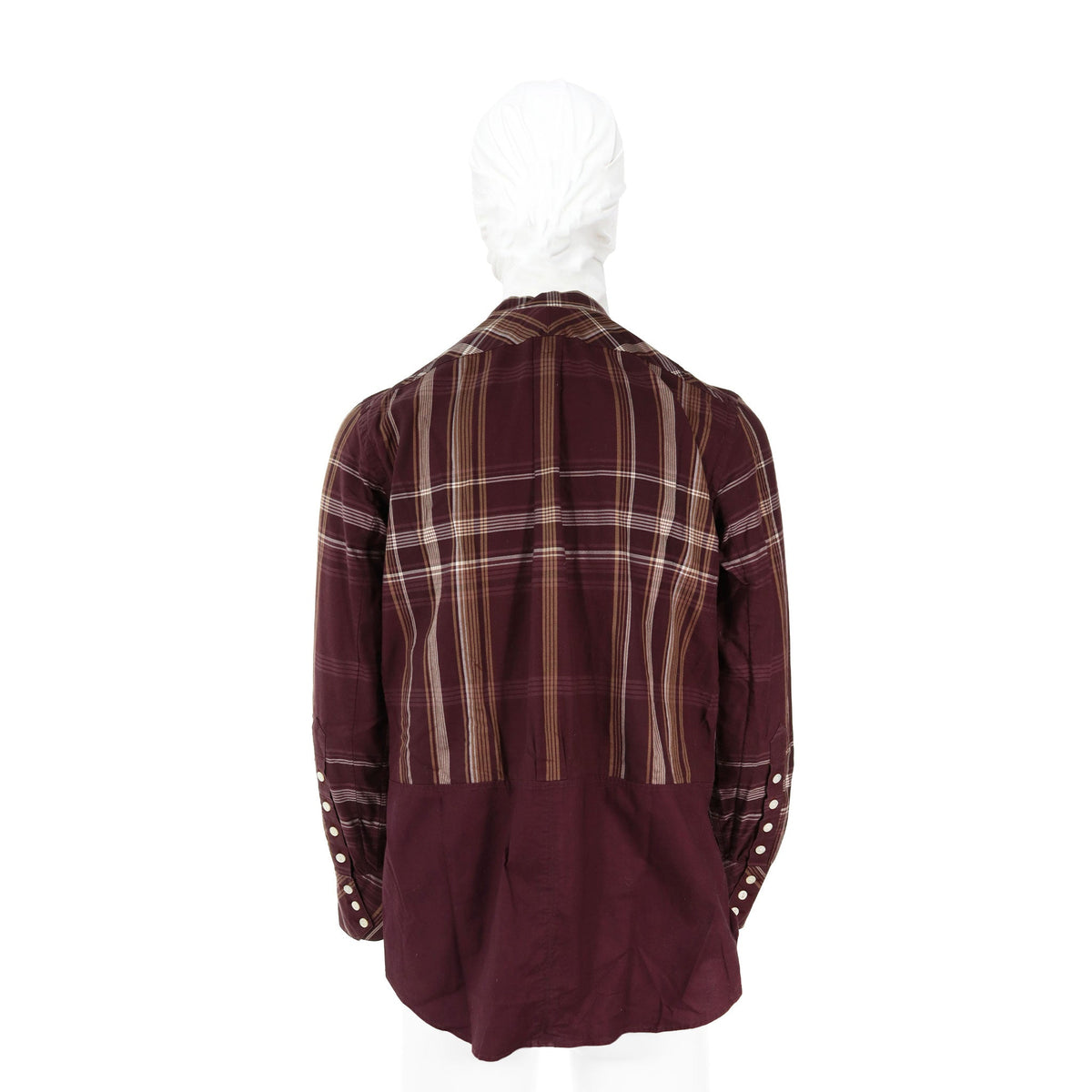 NUMBER (N)INE 2009 S/S Cotton Silk Long Sleeve Shirt Bordeaux Size 2
