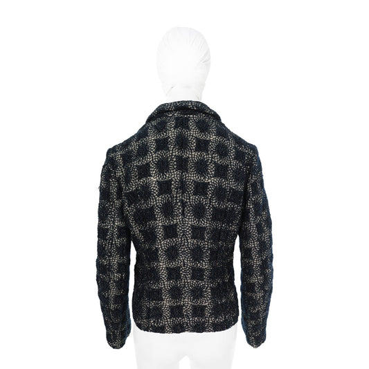 COMME des GARCONS 1995 A/W Nylon Wool Jacket Navy Size S