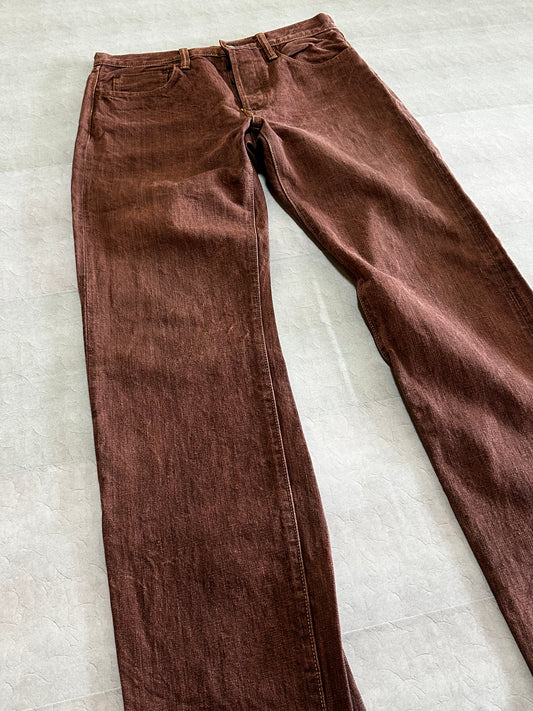 Vintage Kapital Bottoms - Kapital CISCO 5p Monkey Denim Deep Orange Size 32 - Authentic Archive