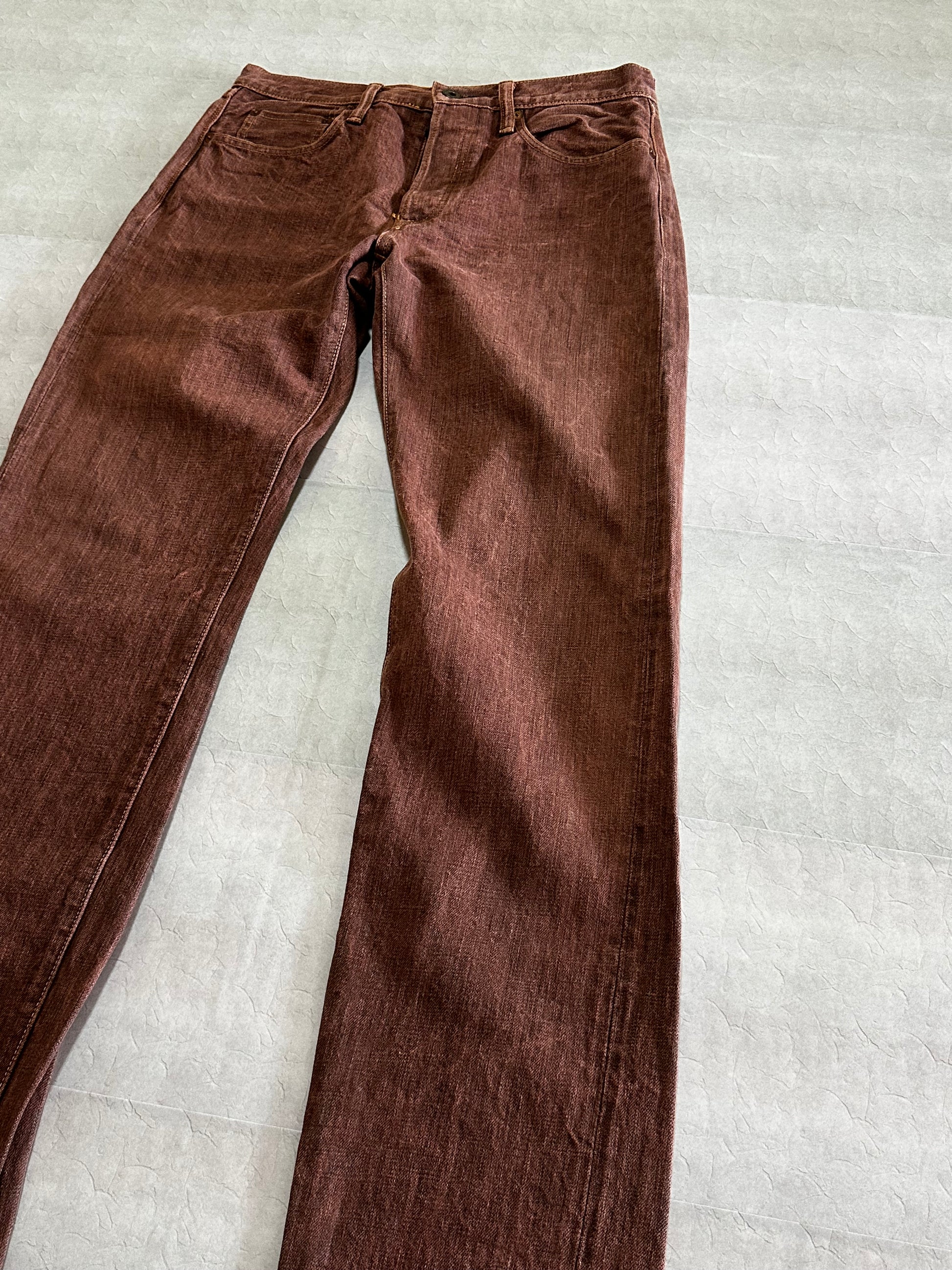 Vintage Kapital Bottoms - Kapital CISCO 5p Monkey Denim Deep Orange Size 32 - Authentic Archive