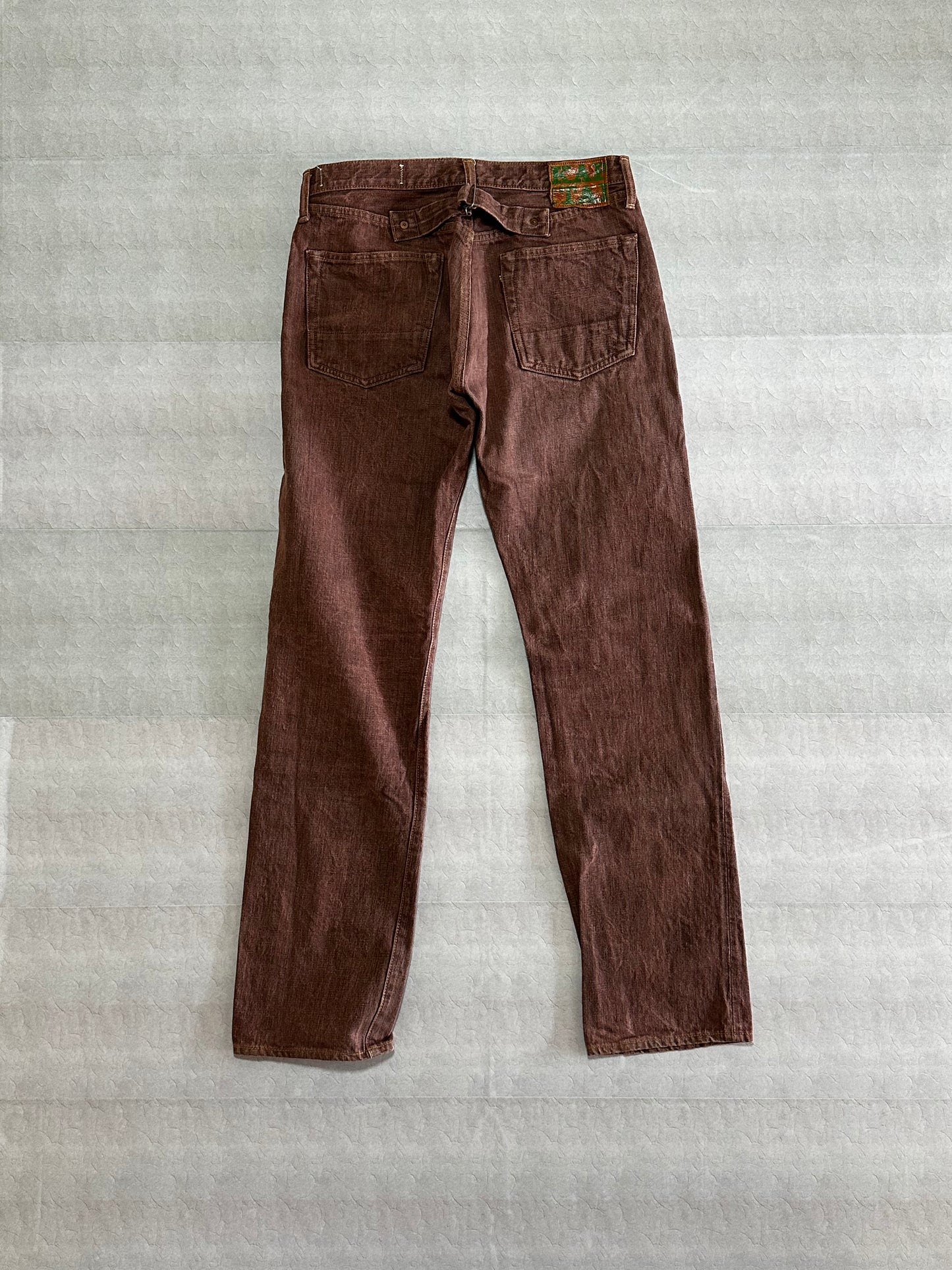 Vintage Kapital Bottoms - Kapital CISCO 5p Monkey Denim Deep Orange Size 32 - Authentic Archive