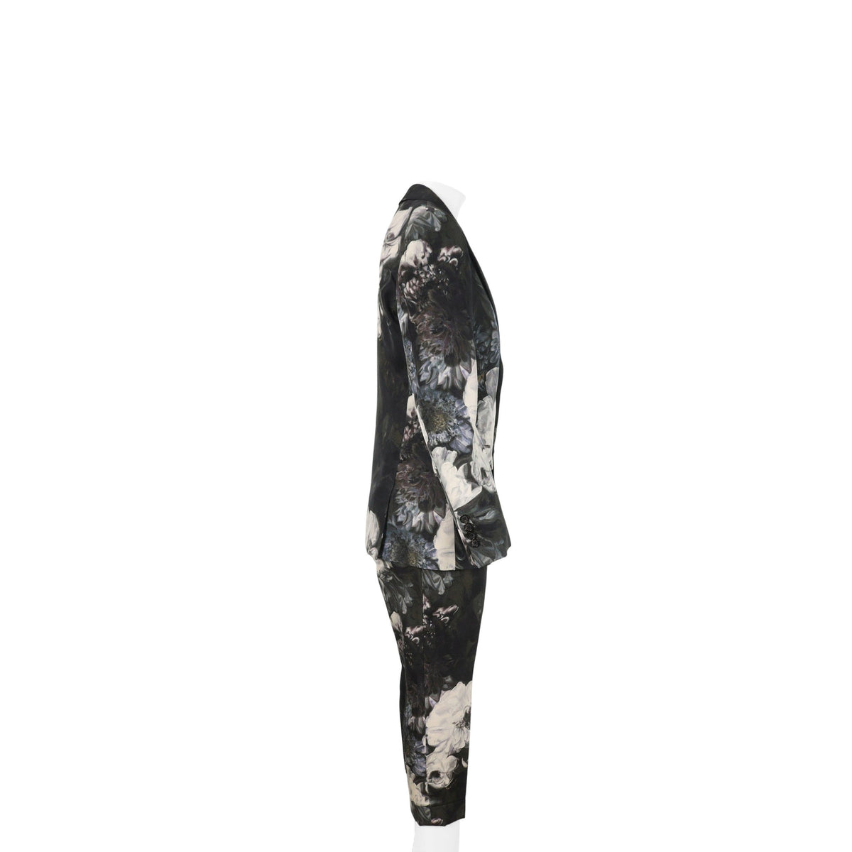 Alexander McQUEEN 2016 A/W Silk Pants Black/White Size 44
