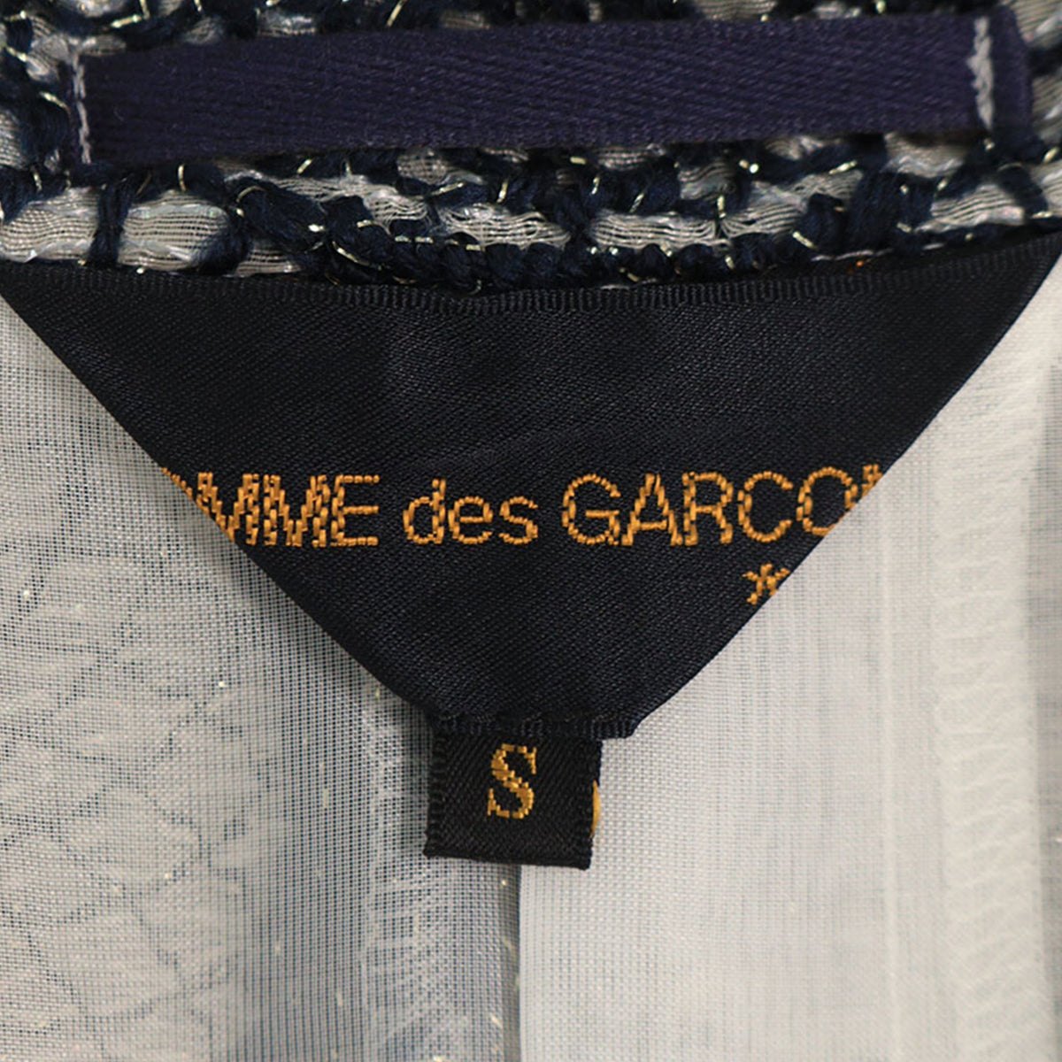 COMME des GARCONS 1995 A/W Nylon Wool Jacket Navy Size S