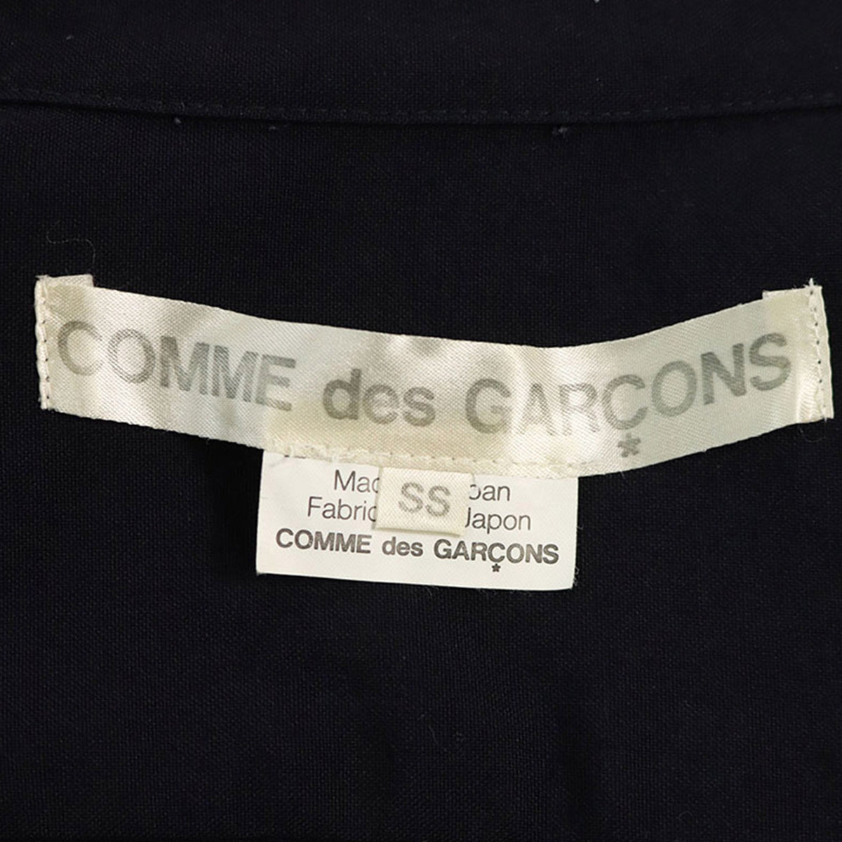 COMME des GARCONS 2006 A/W Black Wool Sleeve Shirt Size SS