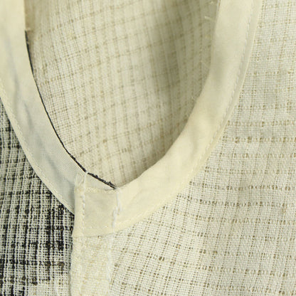 ISSEY MIYAKE Off White Black Blend Jacket Size L