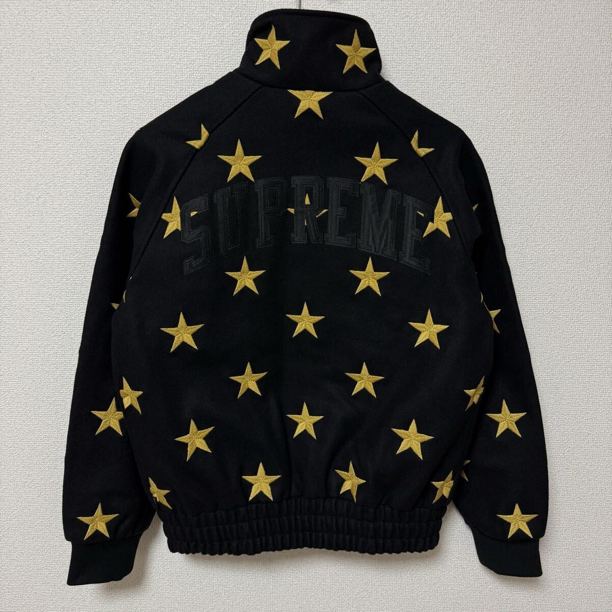 Supreme - Supreme 16AW Stars Zip Stadium Jacket Black Size S
