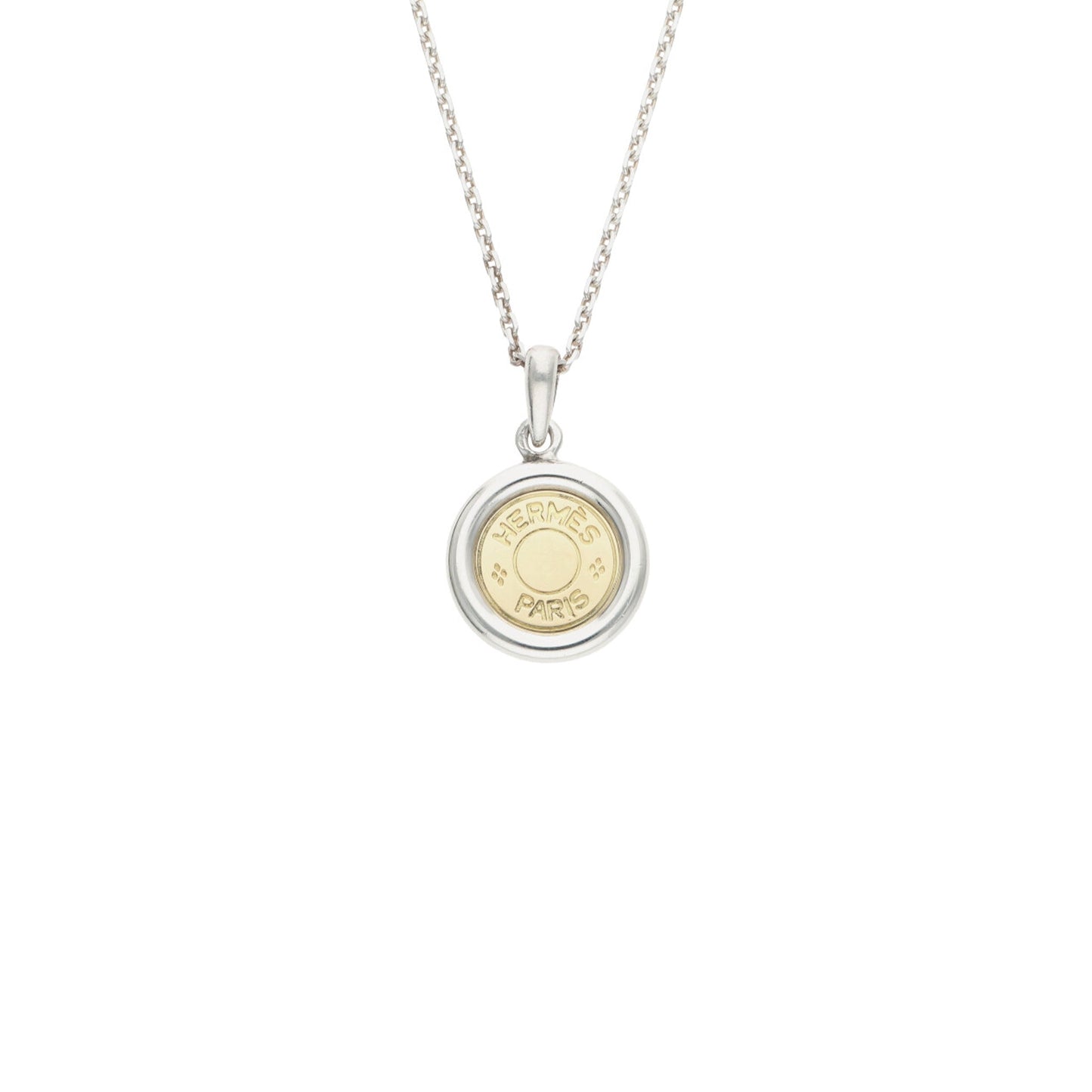 Hermes HERMÈS 2000s Two-Tone Silver Gold Necklace
