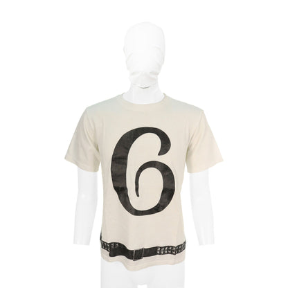 NUMBER (N)INE Cotton T-Shirt White Black Size 3