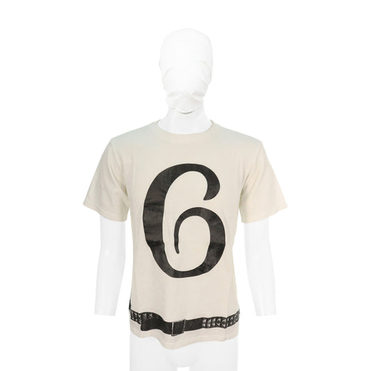 NUMBER (N)INE Cotton T-Shirt White Black Size 3