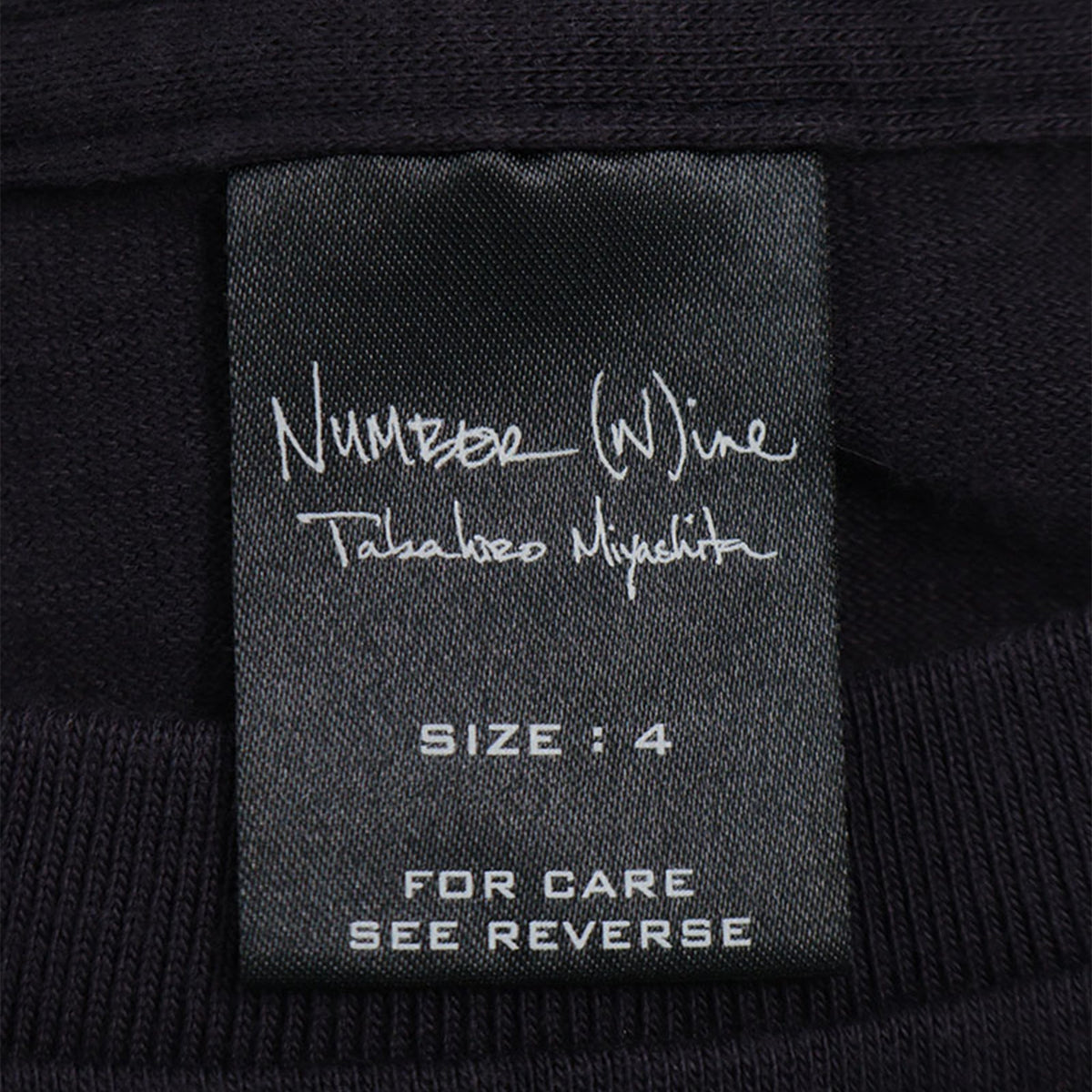 NUMBER (N)INE 2003SS Cotton T-Shirt Black Size 4