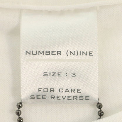 NUMBER (N)INE Cotton T-Shirt White Black Size 3