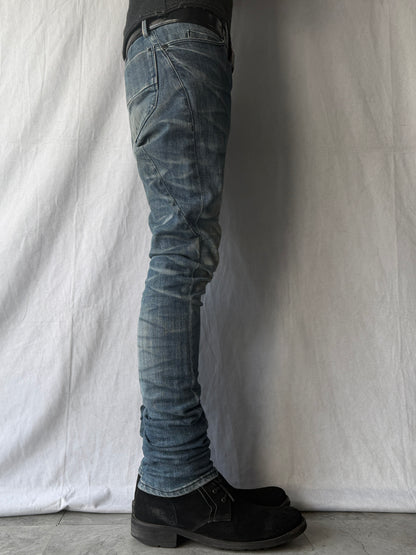 Johnny Wolf Faded Zip Flare Denim Size 2