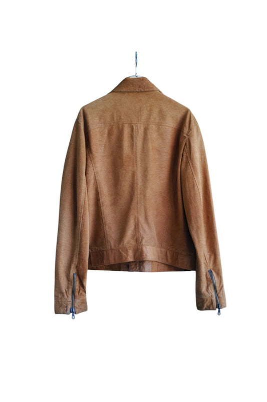 Armani - ARMANI JEANS Leather jacket brown size 52