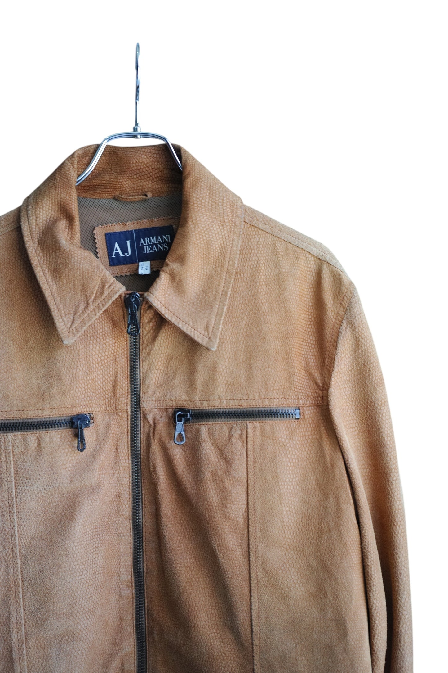 Armani - ARMANI JEANS Leather jacket brown size 52