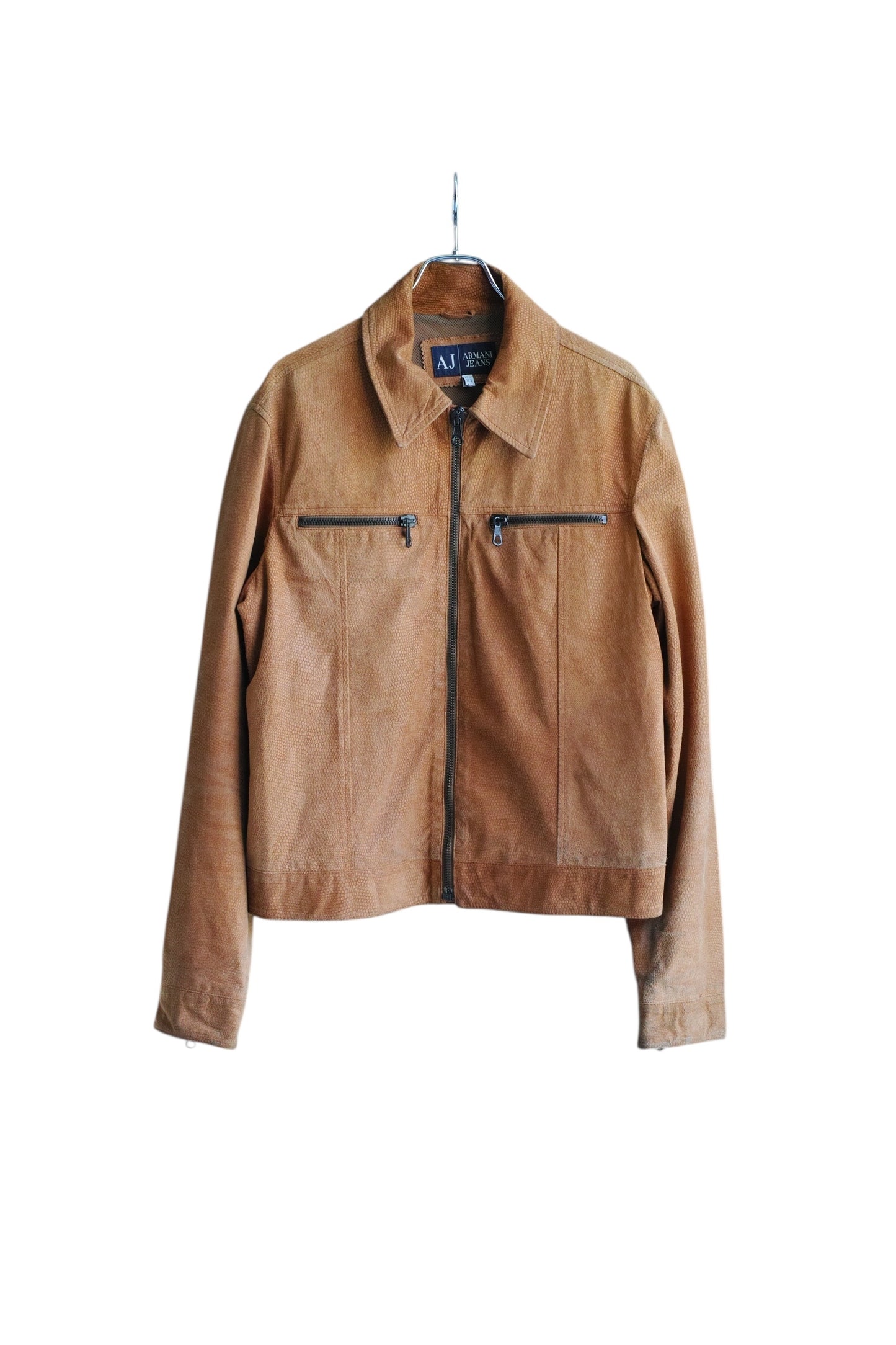 Armani - ARMANI JEANS Leather jacket brown size 52