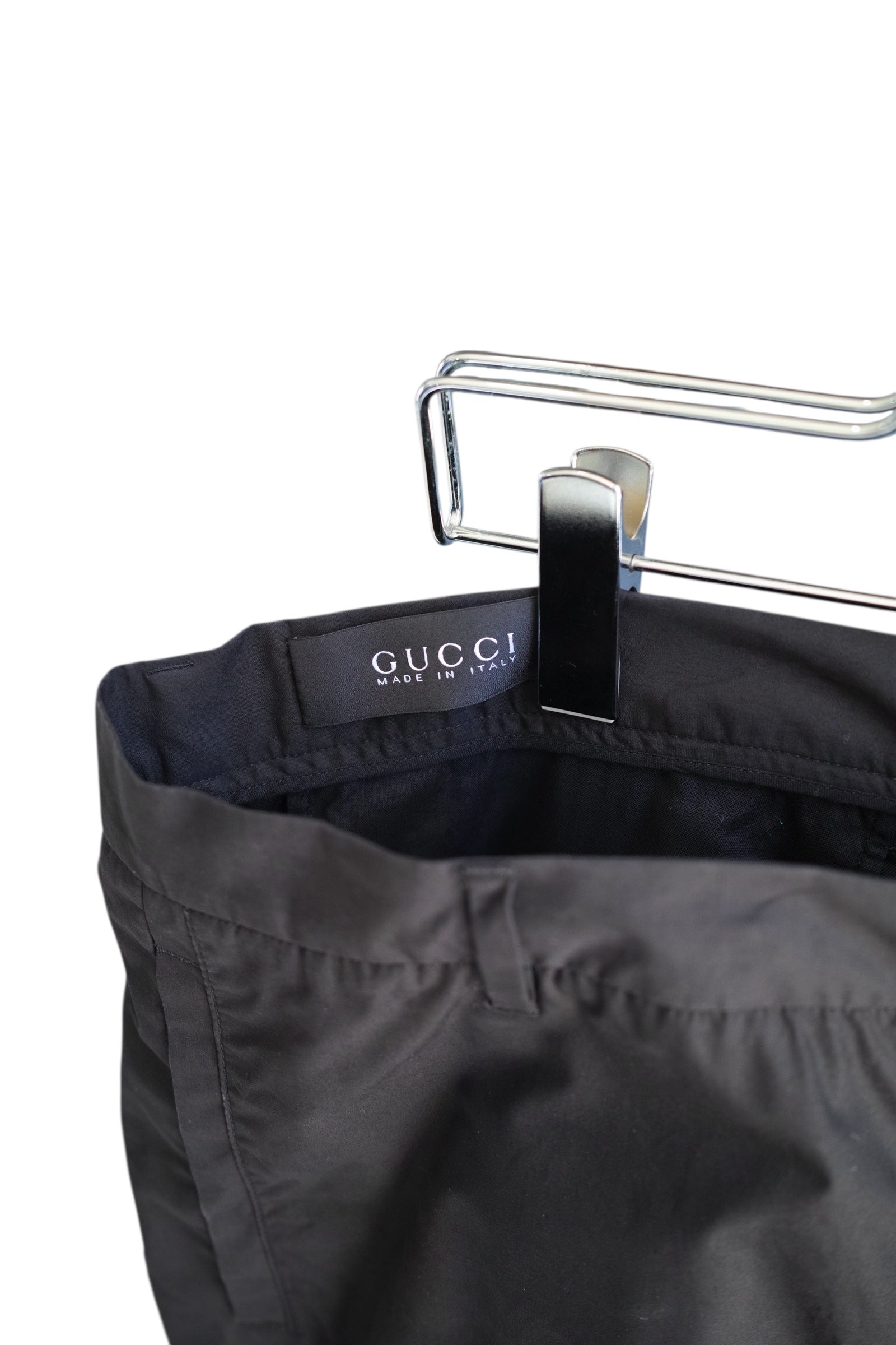 Gucci - GUCCI Cotton tapered pants black size 52