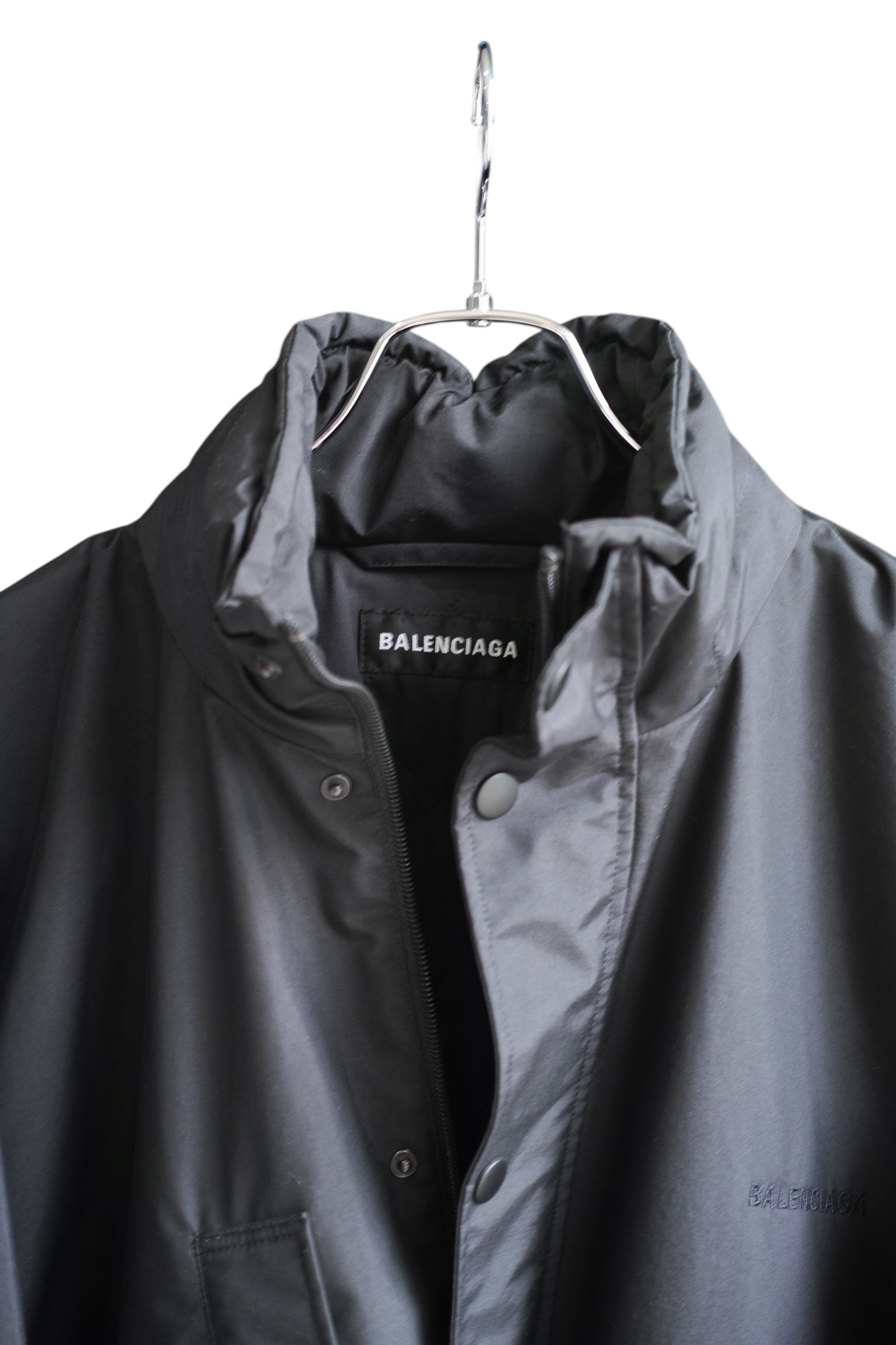 Balenciaga - BALENCIAGA 2018Winter Reflective stripe oversized parka black size 48