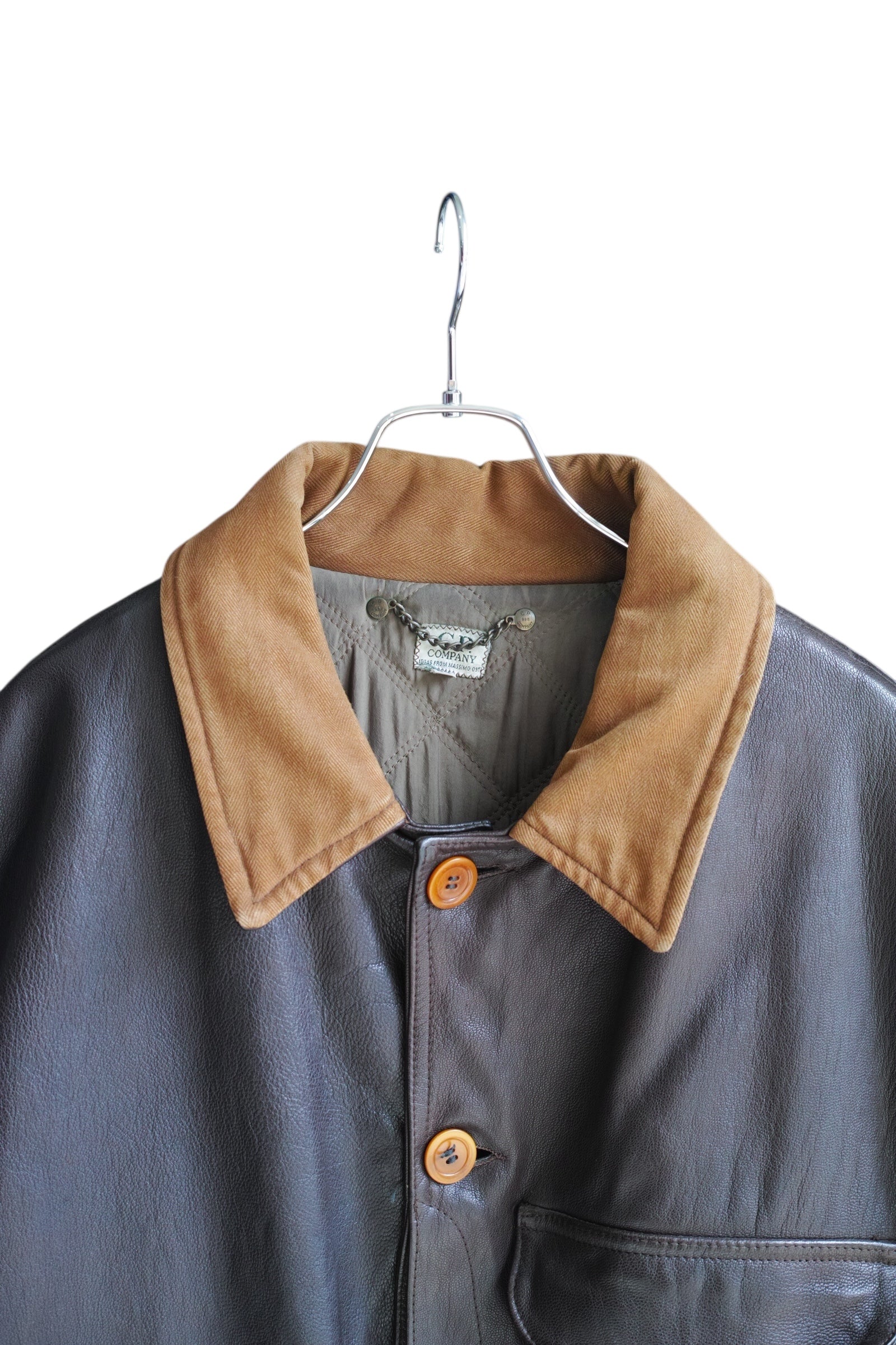 C.P. Company - C.P. COMPANY IDEAS FROM MASSIMO OSTI Lether Jacket Brown Size 52