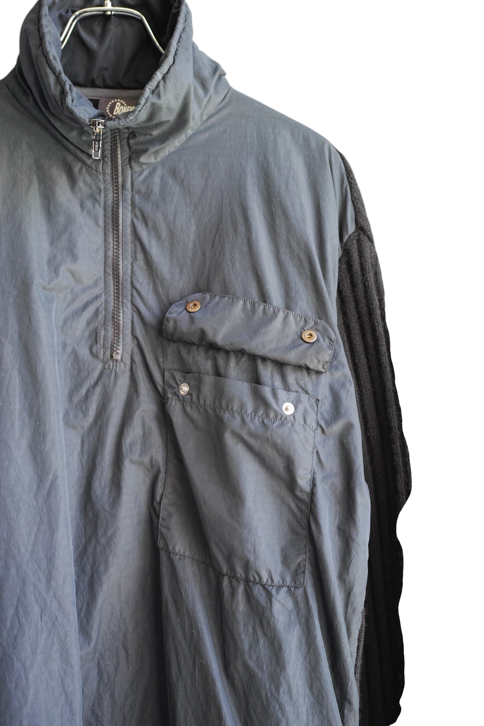 Boneville - BONEVILLE 90s Wool Docking Pullover Jacket Navy Size XL