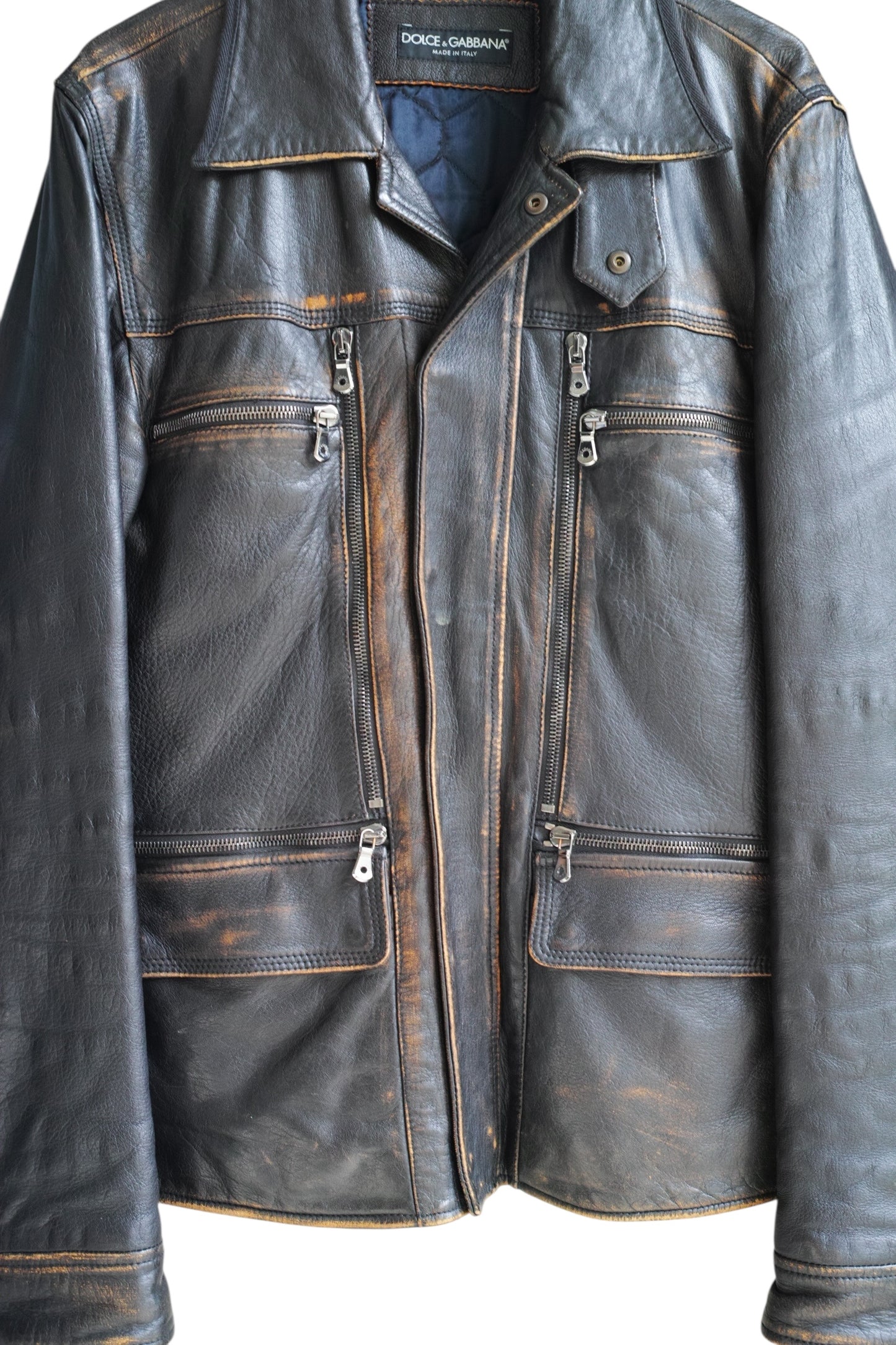 Dolce & Gabbana - Dolce & Gabbana Lether Jacket brown size 48