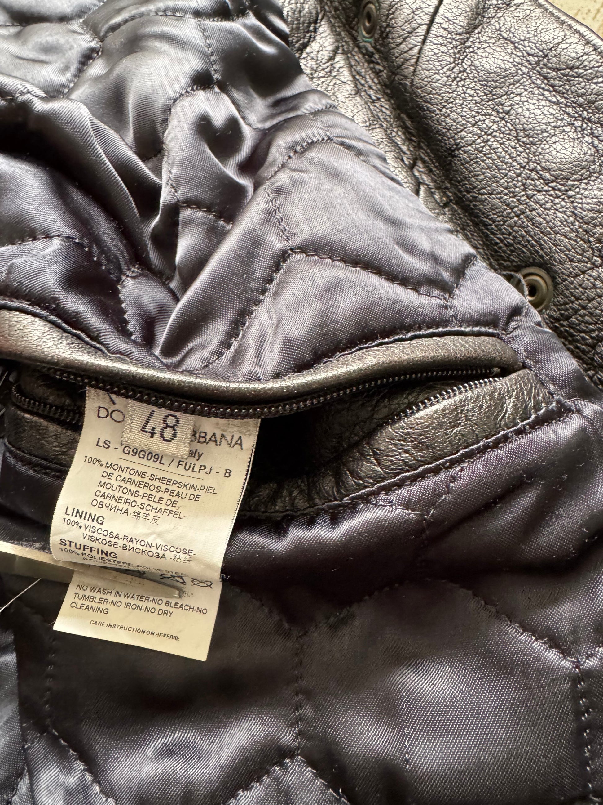 Dolce & Gabbana - Dolce & Gabbana Lether Jacket brown size 48