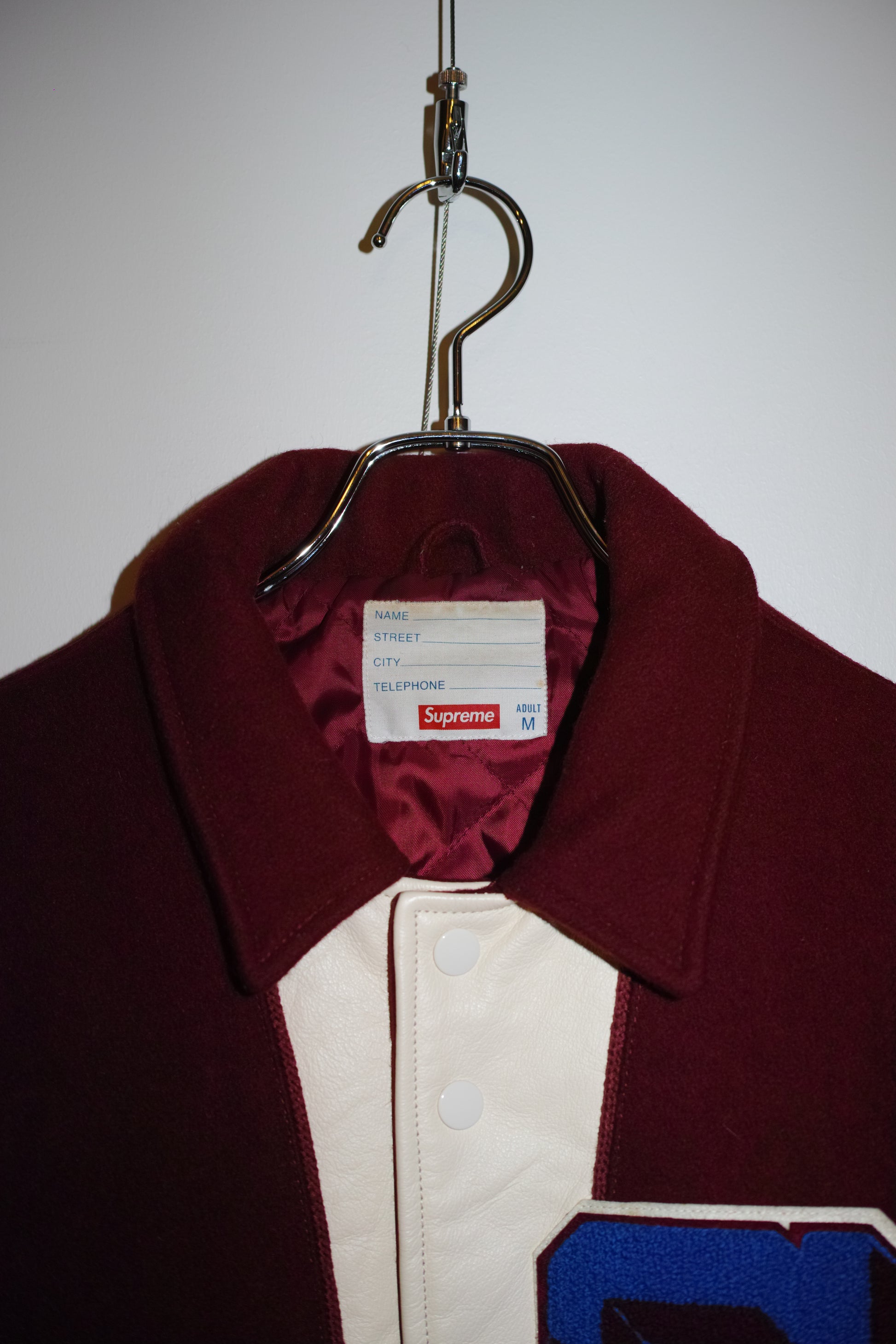Supreme - Supreme CAPTAIN VARCITY JACKET Red Size M