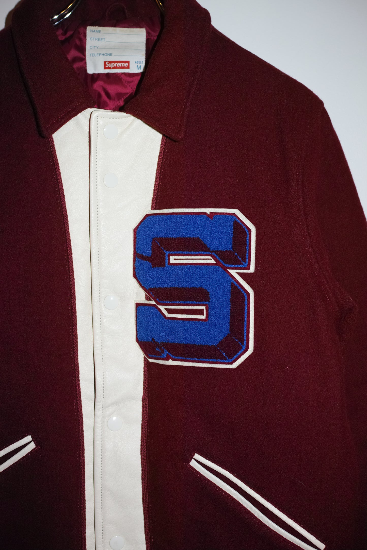 Supreme - Supreme CAPTAIN VARCITY JACKET Red Size M