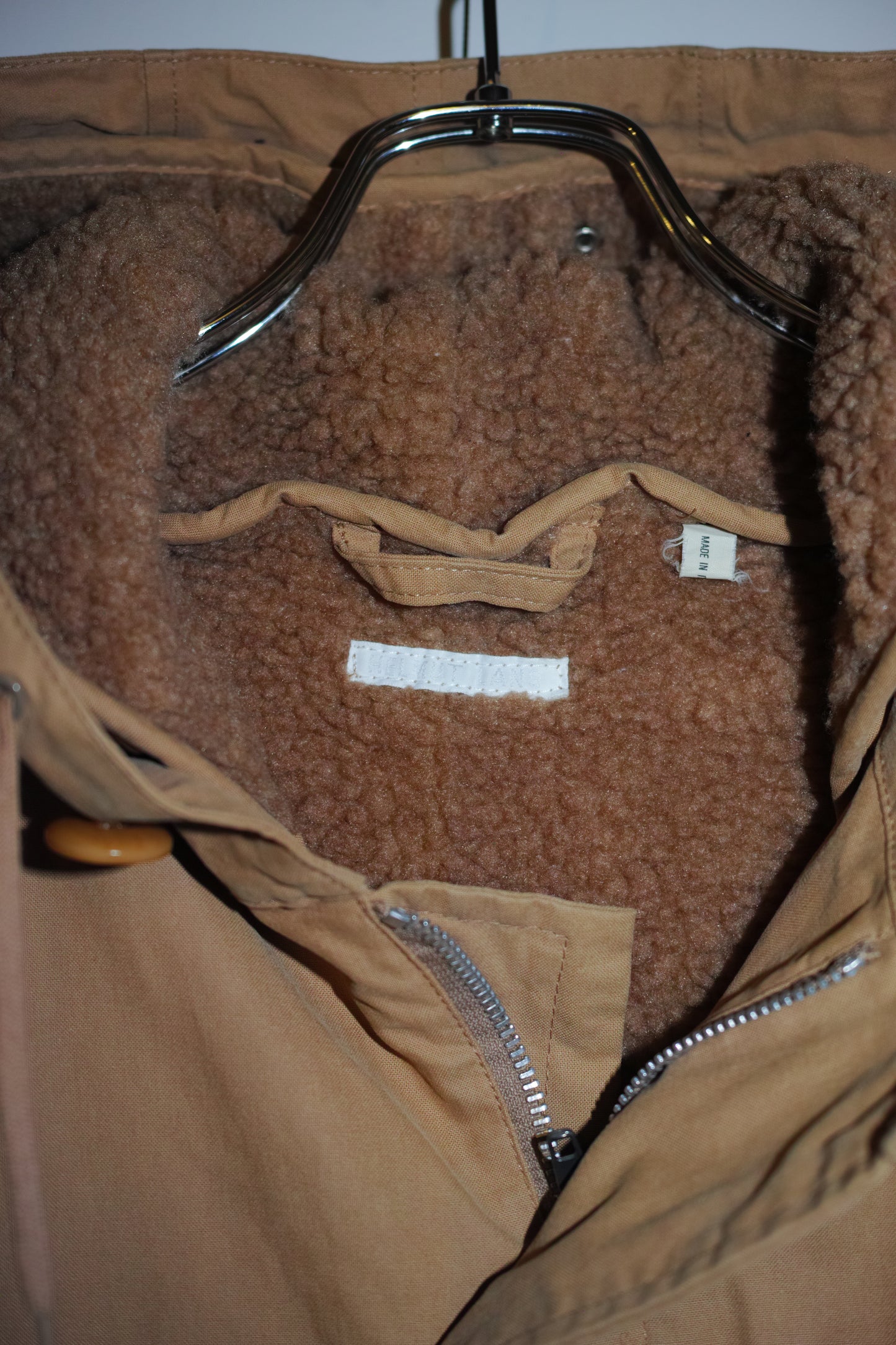 Helmut Lang - HELMUT LANG 00's Hooded Mods Coat With Liner Beige Size 46