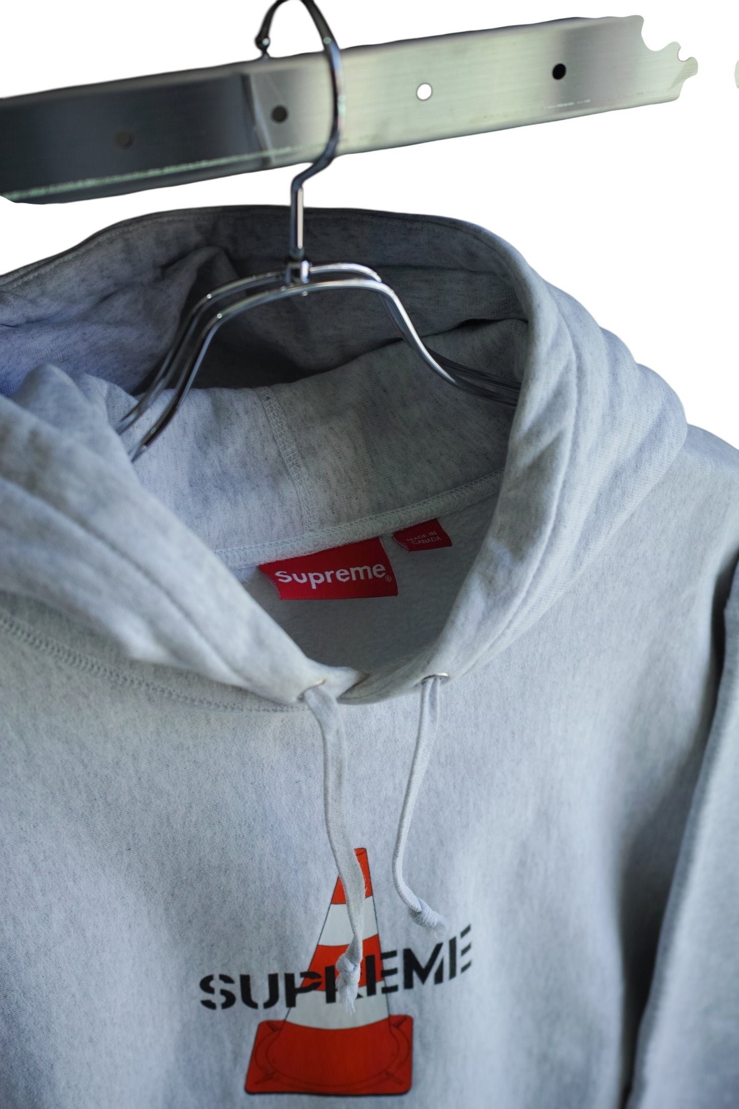 Supreme - Supreme 19AW Cone Printed Hooded Sweatshirt Gray Size XL