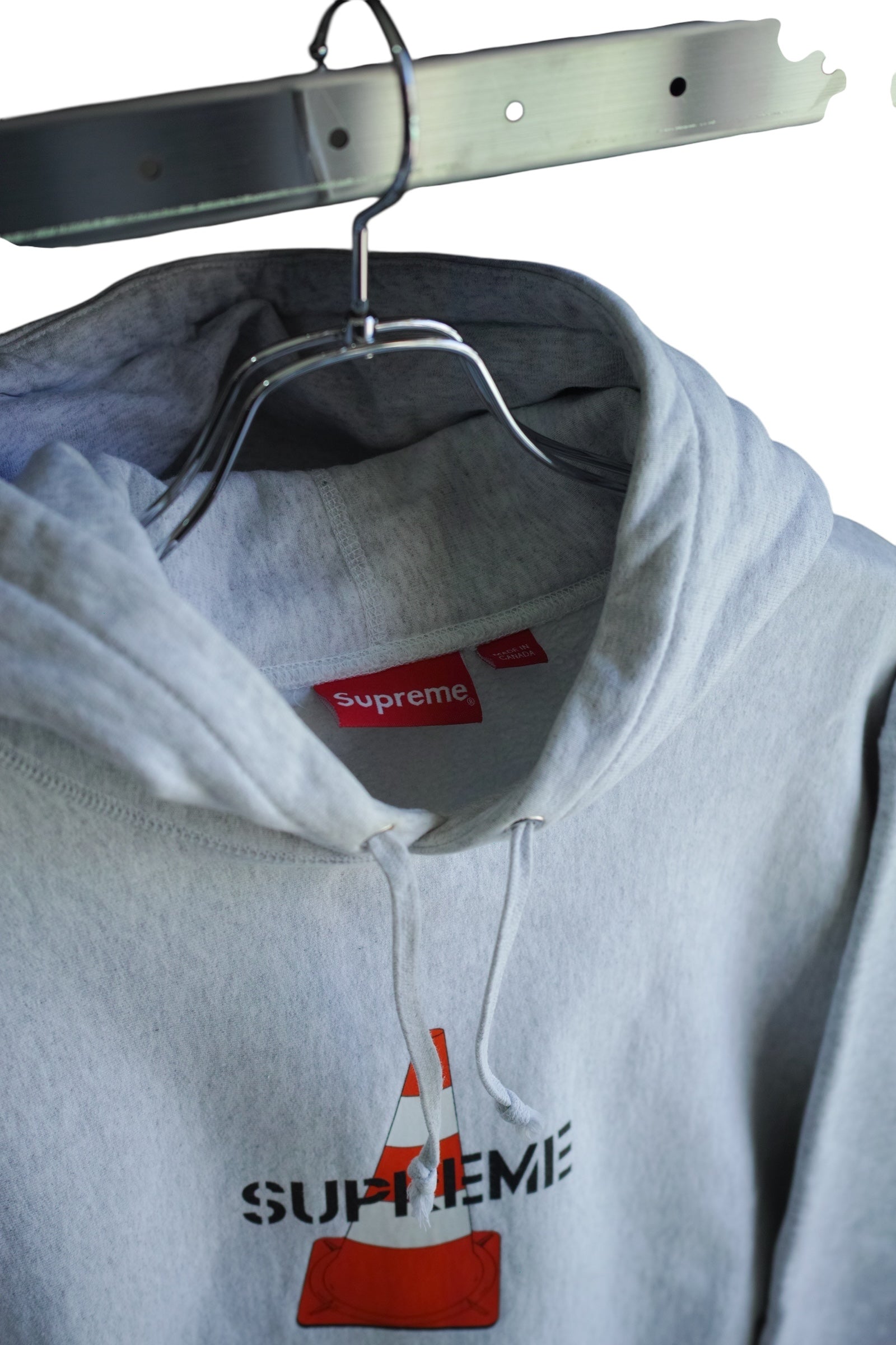 Supreme - Supreme 19AW Cone Printed Hooded Sweatshirt Gray Size XL