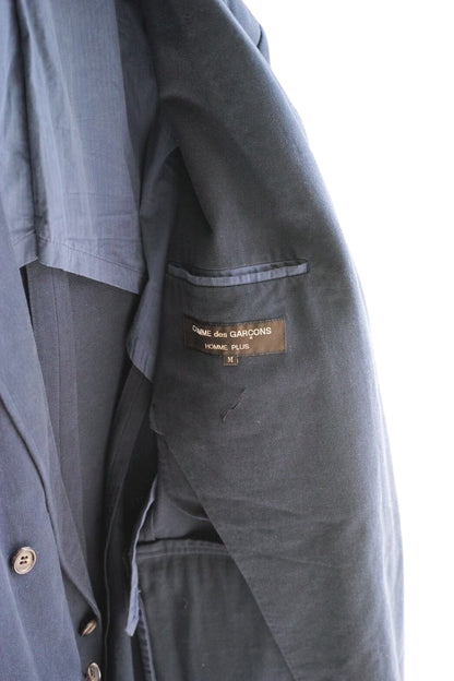 Vintage Comme des Garcons Outwear - COMME des GARCONS HOMME PLUS AD1990 Tailored Jacket Navy Size M - Authentic Archive