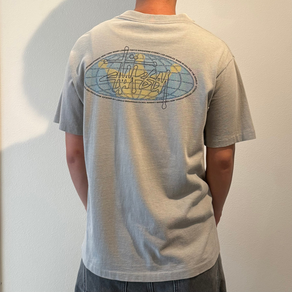 Stussy Vintage 90s-00s graphic print tee Gray Size M
