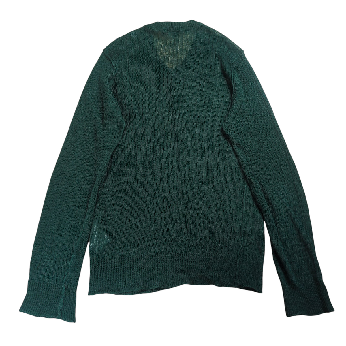 DOLCE&GABBANA Green Button Down Linen Cardigan Size 44