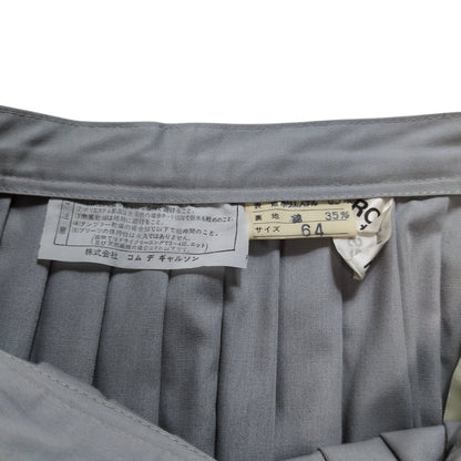 COMME des GARCONS 1980s Pleats Skirt Gray Cotton Size 64