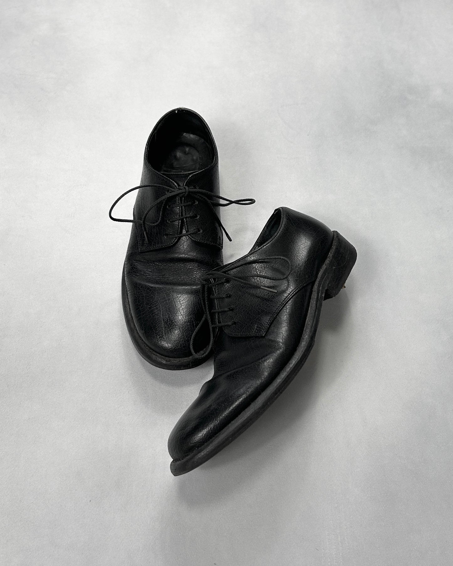 10sei0otto Cracked Leather Derby Shoes Size 10