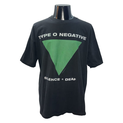 TYPE O NEGATIVE SILENCE=DEAF Blue T-Shirt Size XL