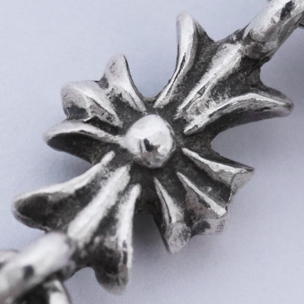 CHROME HEARTS TNY E CH PLS Sapphire Ring Silver Size JP 11