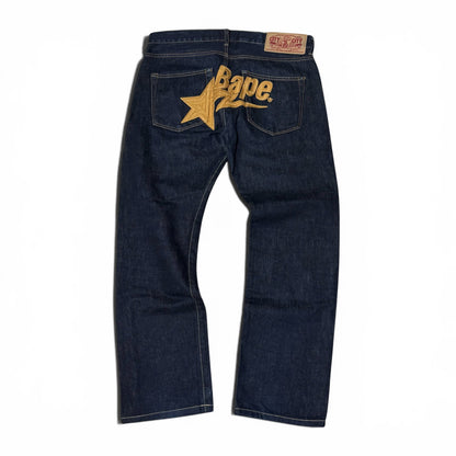Japanese Brand 00's A BATHING APE Jeans "BAPESTA" Size M